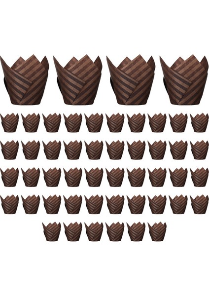 Düğün Partisi Için 50 Adet Gazete Tarzı Kek Kalıbı Pişirme Kabı Lale Muffin Kek Kağıt Bardak Yağa Dayanıklı Kek (Yurt Dışından) modelleri