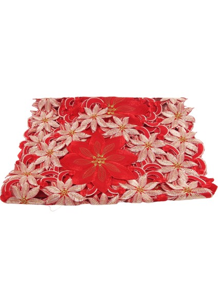 Noel Işlemeli Masa Örtüsü, Içi Boş Çay Masa Örtüsü, Restoran Yemekleri, Noel Partileri, Ziyafetler ve Etkinlikler Için, 15X70 Inç (Yurt Dışından)