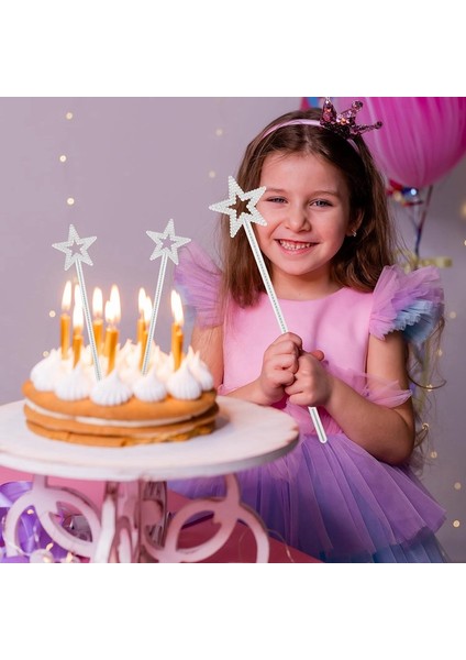 Siyah Prenses Sihirli Değnek, Peri Değneği, Parıldayan Yıldız Değneği, Kostüm Aksesuarları, Rol Yapma Oyunu, Doğum Günü Partisi Dekorasyonu (Yurt Dışından) modelleri