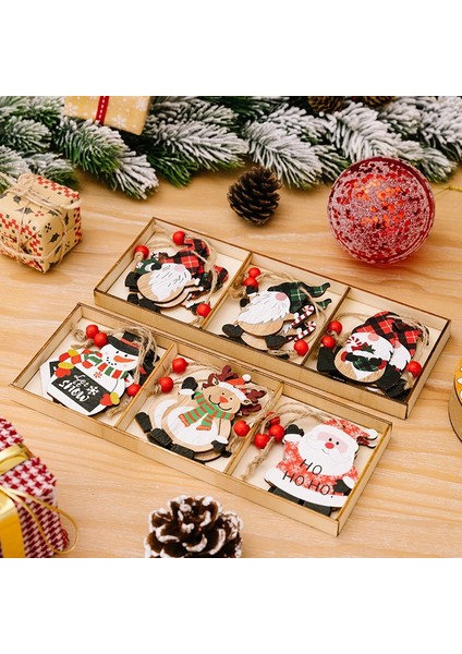 Noel Süsleri Ahşap Kutu Karikatür Baskılı Cüce Yaşlı Adam Noel Ahşap Ağaç Kolye (Yurt Dışından) fiyatları