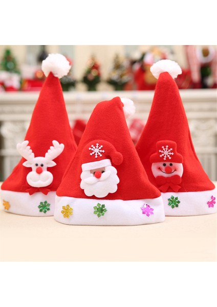 Yetişkinler ve Çocuklar Için Uygun Noel Partisi Hediyeleri Için 6 Adet Kırmızı Noel Şapkası (Yurt Dışından) fiyatları