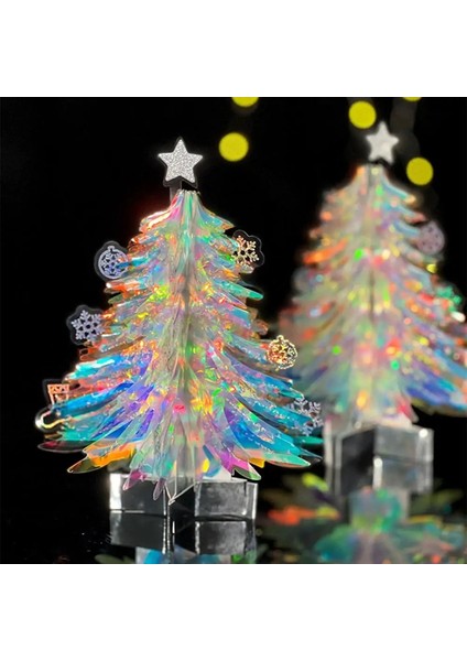 3D Popup Noel Ağacı Süsü Mini Neon Film Ağacı Tebrik Kartı Zarf Seti Tatil Masaüstü Dekoru Ev Ofisi Için (Yurt Dışından) fiyatları