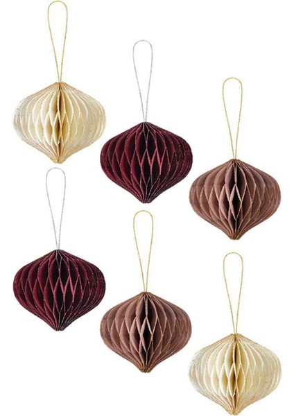 Noel Kağıt Petek Asılı Süsleme Yeni Yıl Noel Ağacı Asılı Süsü Düğün Bebek Duşu Ev Dekorasyonu (Yurt Dışından)