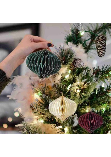 Noel Kağıt Petek Asılı Süsleme Yeni Yıl Noel Ağacı Asılı Süsü Düğün Bebek Duşu Ev Dekorasyonu (Yurt Dışından) modelleri