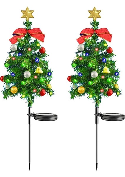 2 Adet Güneş Enerjili Noel Ağacı Işıkları Açık Su Geçirmez Güneş Enerjili Işıklar Noel Ağacı Kazık Işıkları Noel Süslemeleri (Yurt Dışından) fiyatları