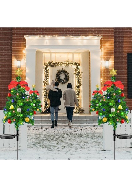 2 Adet Güneş Enerjili Noel Ağacı Işıkları Açık Su Geçirmez Güneş Enerjili Işıklar Noel Ağacı Kazık Işıkları Noel Süslemeleri (Yurt Dışından) fırsatları