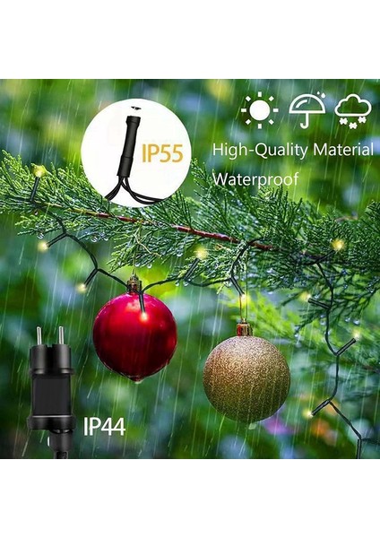 Noel Ağacı Işıkları IP65 Su Geçirmez 16 Hat 8 Mod Noel Işıkları Iç Mekan Dış Mekan Noel Süslemeleri Ab Fişi, D (Yurt Dışından) fiyatları