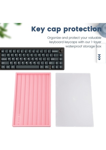 Kapaklı Su Geçirmez Tuş Takımı Saklama Kutusu - Klavye Tuş Takımlarını Sergilemek ve Toplamak Için Pembe (Yurt Dışından) indirimleri
