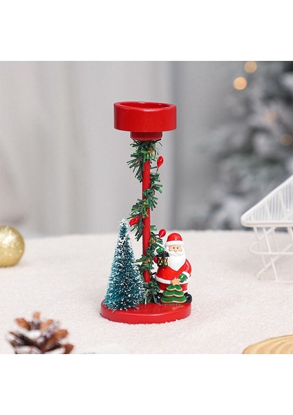 Oturma Odası Yatak Odası Dekorasyonu Için Noel Şamdanlık Orta Parçası Çay Işığı Mumluk A (Yurt Dışından) indirimleri
