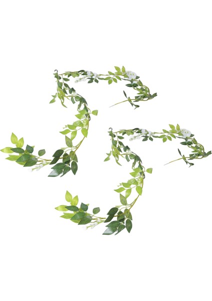 2 Adet 7ft/adet Yapay Glicinya Asma, Çiçek Çelengi Glicinya Asma Rattan Açık Hava Töreni Için Asılı Çiçekler, Beyaz (Yurt Dışından)