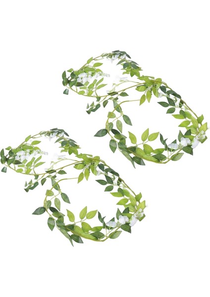2 Adet 7ft/adet Yapay Glicinya Asma, Çiçek Çelengi Glicinya Asma Rattan Açık Hava Töreni Için Asılı Çiçekler, Beyaz (Yurt Dışından) fırsatları