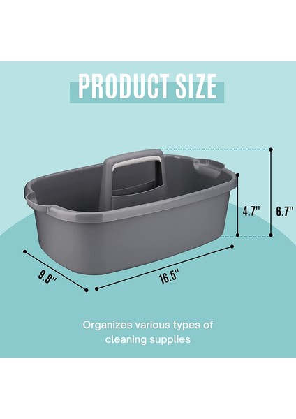 Plastik Saklama Sepeti Taşınabilir Duş Sepeti Düzenleyici Saplı Sepet Banyo, Yatak Odası, Mutfak Için Koyu Gri (Yurt Dışından) indirimleri