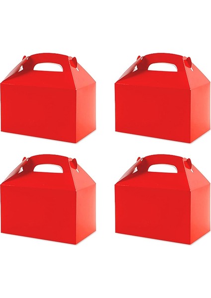 50 Adet Parti Hediyelik Kutuları Beyaz, Saplı Şeker Kutuları Parti Hediyeleri Kağıt Kurabiye Hediye Çantaları Kırmızı Gable Kutuları (Yurt Dışından) fiyatları