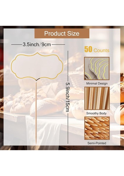 50 Adet Kara Tahta Cupcake Toppers Seçimleri Şarküteri Tahtası Büfe Etiketleri Gıda Etiketi Boş Kürdan Bayrağı Meze Işaretleri B (Yurt Dışından) fırsatları