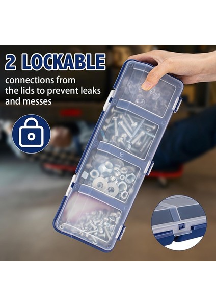6'lı Paket Vida Düzenleyici Kutu, Kapaklı, 4 Bölmeli Alet Kutusu Bölücü, Küçük Parça Depolama Düzenleyici, Vida Alet Kutusu Kılıfı (Yurt Dışından) fırsatları