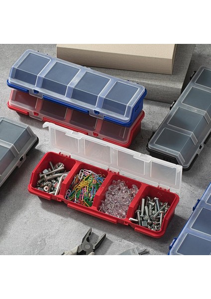 6'lı Paket Vida Düzenleyici Kutu, Kapaklı, 4 Bölmeli Alet Kutusu Bölücü, Küçük Parça Depolama Düzenleyici, Vida Alet Kutusu Kılıfı (Yurt Dışından) indirimleri