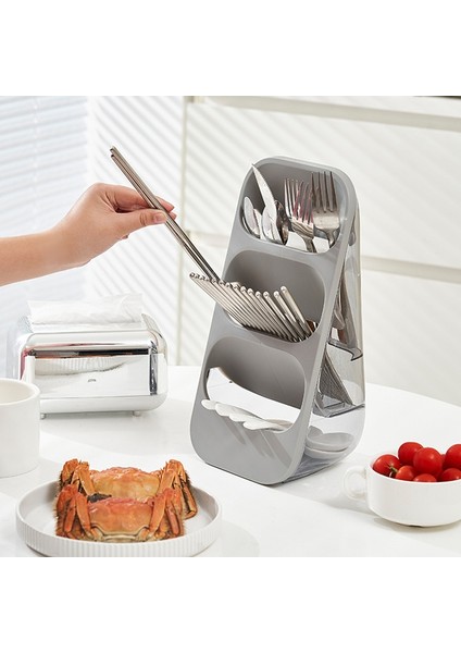 Mutfak Gereçleri Için Çok Işlevli Üç Katmanlı Süzgeçli Saklama Kutusu - Plastik Düzenleyici, Yeşil ve Gri (Yurt Dışından) fırsatları