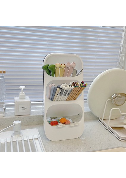 Mutfak Gereçleri Için Çok Işlevli Üç Katmanlı Süzgeçli Saklama Kutusu - Plastik Düzenleyici, Yeşil ve Gri (Yurt Dışından) indirimleri