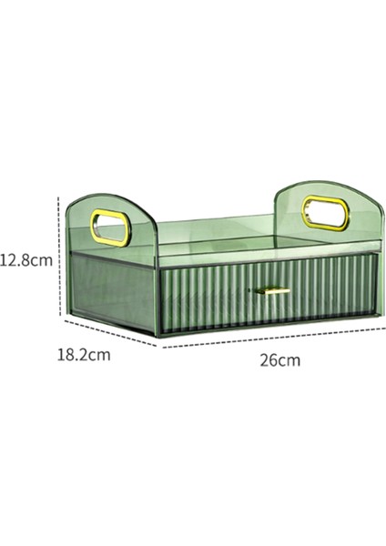 Makyaj Düzenleyici Tezgah Üstü + Çekmeceli Yatak Odası Lavabosu Şeffaf Cilt Bakım Düzenleyici Parfüm Için Sevimli Kozmetik Vitrinleri (Yurt Dışından) modelleri