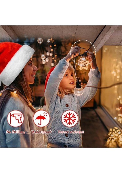 50'li Paket Tatil Işık Klipsleri Dış Mekan Kancaları Noel Askısı Çatı Oluk Çiti Siyah (Yurt Dışından) indirimleri