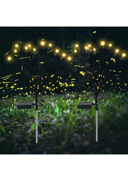 1 Adet 10 Başlı Güneş Enerjili Ateşböceği Işığı, 10 LED Dış Mekan Su Geçirmez Güneş Enerjili Sallanan Bahçe Işığı (Yurt Dışından) indirimleri