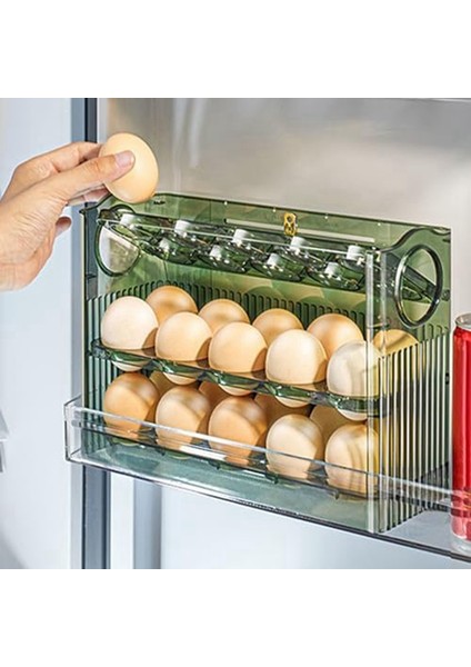 Yumurta Sepeti Yumurta Rafı Şeffaf Yumurta Saklama Kutusu Buzdolabı Saklama Yan Kapı Saklama Kutusu Ev Tipi Üç Katmanlı Yumurta Kutusu (Yurt Dışından) indirimleri