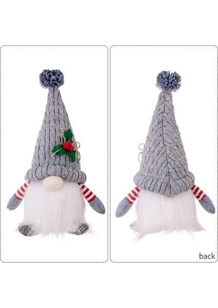 Noel Süsü Örgü Şapka Aydınlatmalı Rudolph Bebek Yüzü Olmayan Cüce Bebek Malzemeleri Gri (Yurt Dışından) fırsatları