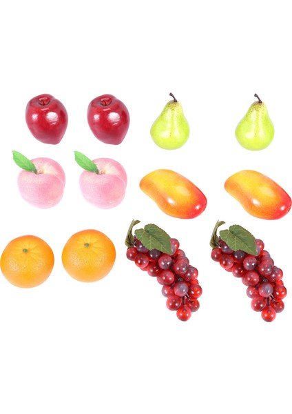 12 Adet Dekoratif Gerçekçi Yapay Meyve Dekoru, Ev Mutfak Düğün Parti Festivali Sonbahar Şükran Günü Dekorasyonu (Yurt Dışından)