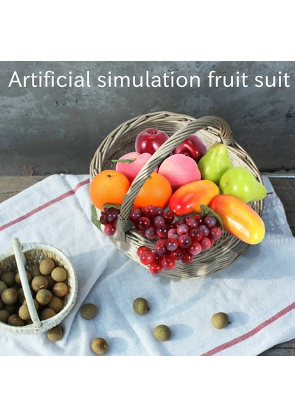 12 Adet Dekoratif Gerçekçi Yapay Meyve Dekoru, Ev Mutfak Düğün Parti Festivali Sonbahar Şükran Günü Dekorasyonu (Yurt Dışından) modelleri