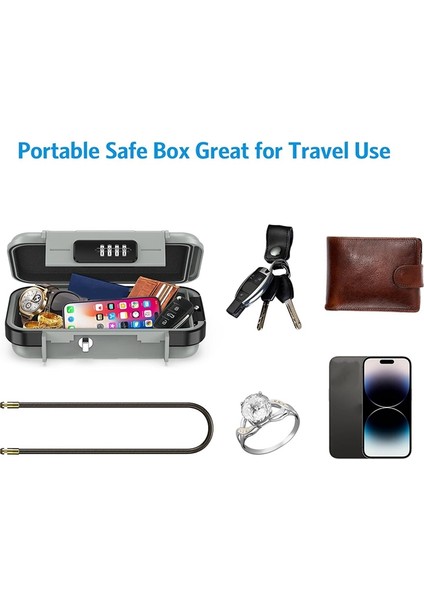 Seyahat Için Taşınabilir Kasa, Şifreli Şifreli Güvenlik Kasası, Su Geçirmez Hırsızlığa Karşı Mini Seyahat Kasası (Yurt Dışından) fırsatları