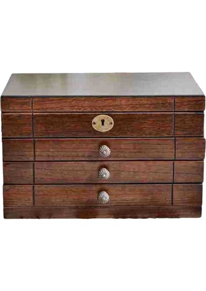 Vintage Tarzı Masif Ahşap Mücevher Kutusu Büyük Kapasiteli Mücevher Saklama Kutusu Mücevher Saklama Ahşap Kutu Renk A (Yurt Dışından) fiyatları