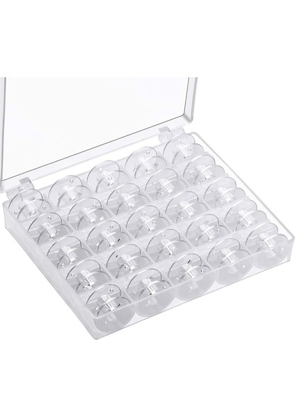 25 Parça Dikiş Makinesi Makarası, Saklama Kutulu Üniversal Dikiş Makaraları Plastik Dikiş Makinesi Makarası (Yurt Dışından)