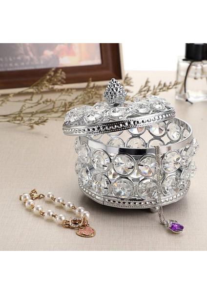 Kristal Aynalı Kutu Mücevher Biblo Düzenleyici Kutu Ev Dekorasyonu Yüzük Küpe Kolye Saklama Kutusu Hatıra Kutusu (Gümüş) (Yurt Dışından) fiyatları