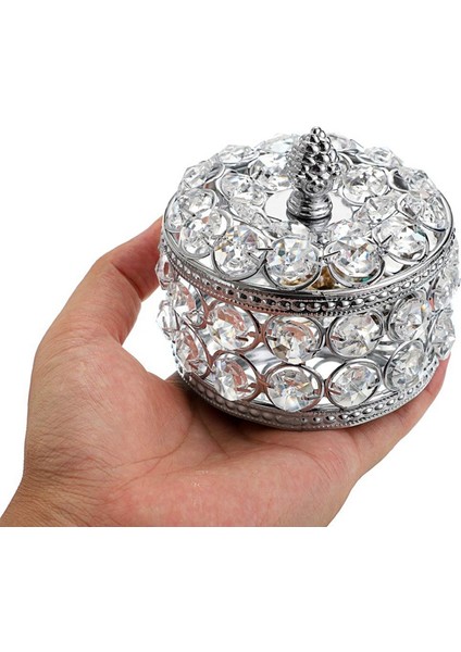 Kristal Aynalı Kutu Mücevher Biblo Düzenleyici Kutu Ev Dekorasyonu Yüzük Küpe Kolye Saklama Kutusu Hatıra Kutusu (Gümüş) (Yurt Dışından) modelleri