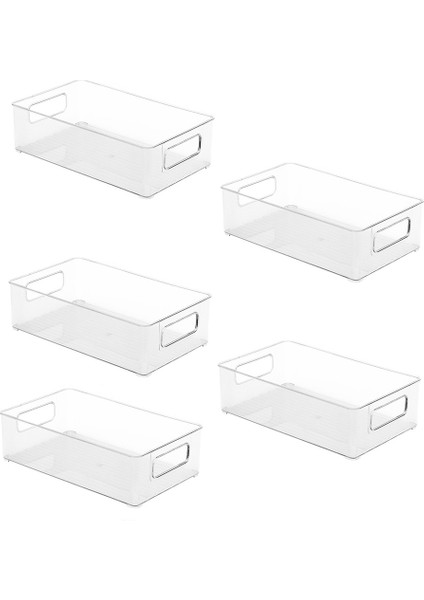 Gıda Düzenleyici Depolama Rafı Masaüstü Depolama Kutusu Kozmetik Bitirme Kutusu Istiflenebilir Depolama Rafı Şeffaf (Yurt Dışından)