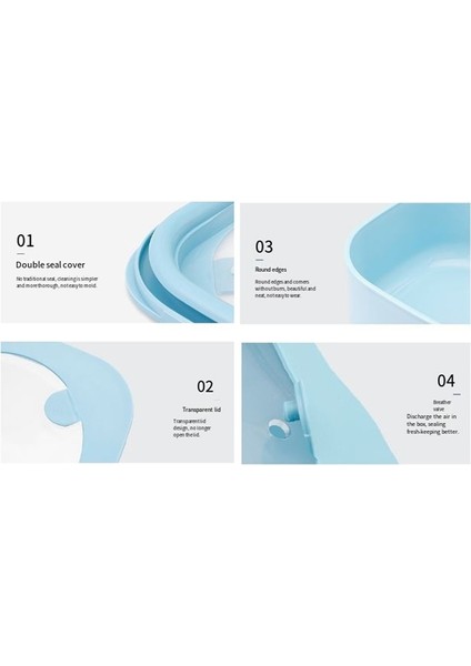 Öğle Yemeği Kutusu Soğutulabilen Mikrodalga Taze Tutma Kutusu Görünür Gıda Öğle Yemeği Kutusu Kapalı Kase Öğle Yemeği Kutusu D (Yurt Dışından) modelleri