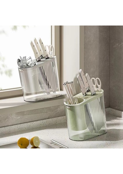 Bıçak Tutucu Saklama Rafı Tezgah Üstü Çok Amaçlı Çubuk Kafesi Bıçak Tutucu Entegre Saklama Kutusu, A (Yurt Dışından) modelleri