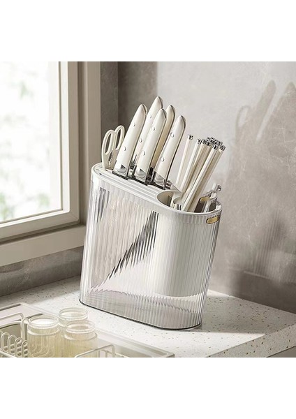 Bıçak Tutucu Saklama Rafı Tezgah Üstü Çok Amaçlı Çubuk Kafesi Bıçak Tutucu Entegre Saklama Kutusu, A (Yurt Dışından) fırsatları