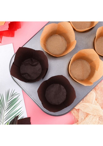 Düğün Partisi Için 50 Adet Gazete Tarzı Kek Kalıbı Pişirme Kabı Lale Muffin Kek Kağıt Bardak Yağa Dayanıklı Kek G (Yurt Dışından) fırsatları