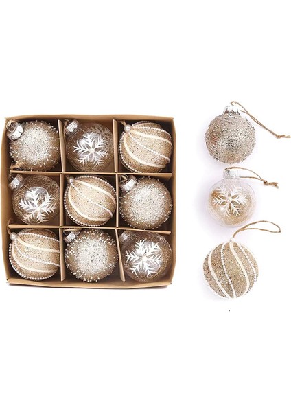 El Yapımı Dantel Noel Topu Tatil Doğum Günü Mekan Düzeni Hediye Topu Tasarımı Zarif Noel Topu, 2 (Yurt Dışından)