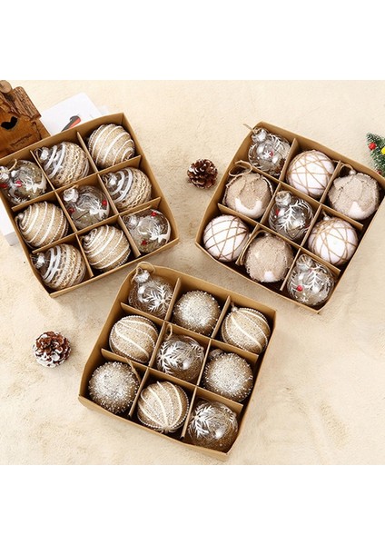 El Yapımı Dantel Noel Topu Tatil Doğum Günü Mekan Düzeni Hediye Topu Tasarımı Zarif Noel Topu, 2 (Yurt Dışından) modelleri