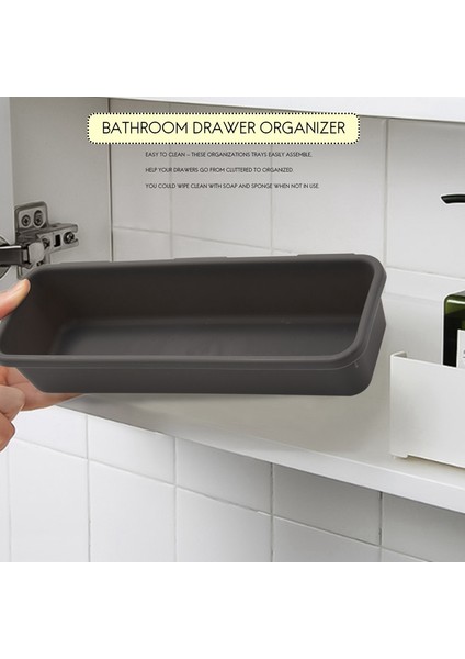 18'li Paket Kilitli Çekmece Düzenleyici Tepsi, Çok Amaçlı Masa Çekmecesi Tepsi Düzenleyici Mutfak Banyo Ofis Yatak Odası Için (Yurt Dışından) indirimleri