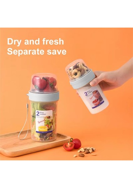 Çift Katmanlı Taze Saklama Kabı, Mutfak Için Mühürlü Plastik Gıda Saklama Kutusu, Meyve Atıştırmalıkları Mühürlü Konserveler (Yurt Dışından) indirimleri