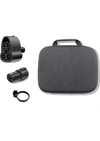 Ccs1 J1772 Şarj Adaptörü Için Taşıma Çantası, Elektrikli Araç Şarj Aksesuarları Için Saklama Çantası Seyahat Eva Kılıfı (Yurt Dışından)