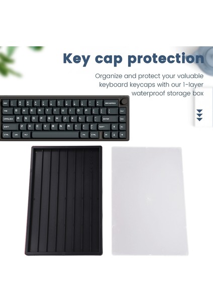 Kapaklı Su Geçirmez Tuş Takımı Saklama Kutusu - Klavye Tuş Takımlarını Sergilemek ve Koleksiyonlamak Için Siyah (Yurt Dışından) indirimleri
