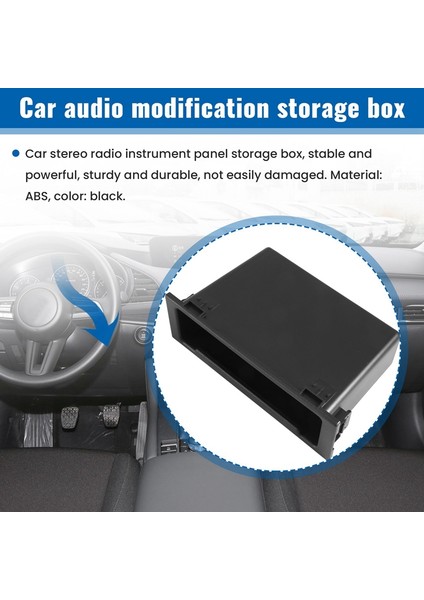 Araba Stereo Radyo Gösterge Paneli Saklama Kutusu Montajı 1din Cep Kiti Saklama Kutusu Aksesuarları Iç Mekan (Yurt Dışından) indirimleri