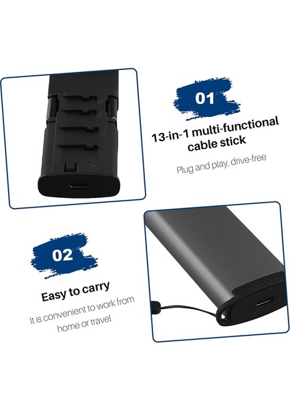 13'ü 1 Arada USB Type-C Otg Adaptörü Çok Işlevli Veri Kablosu Çubuk Sım Kiti Tf Kart Hafıza Okuyucu Saklama Kutusu Tutucu (Yurt Dışından) indirimleri