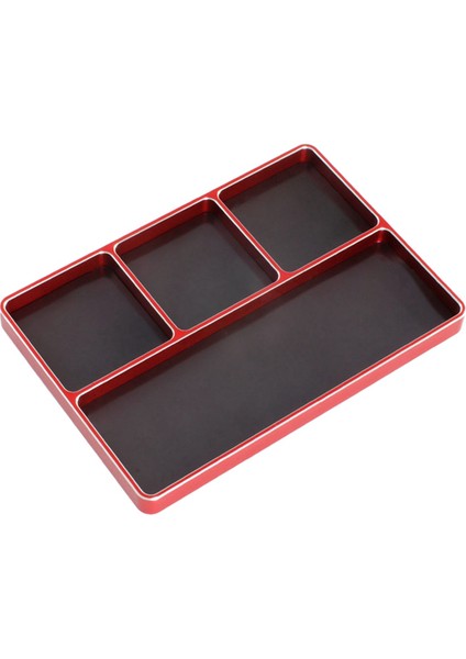 1/10 1/8 Rc Model Araba Metal Cnc Dört Izgaralı Basit Vidalı Disk Saklama Kutusu Metal Somun Vida Tepsisi, Kırmızı (Yurt Dışından)