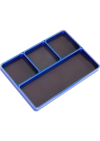 1/10 1/8 Rc Model Araba Metal Cnc Dört Izgaralı Basit Vidalı Disk Saklama Kutusu Metal Somun Vida Tepsisi, Kırmızı (Yurt Dışından) fiyatları