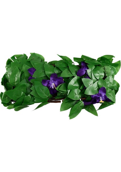 Sarmaşık Gizlilik Çiti Genişletilebilir Çit Gizlilik Perdesi Dekoratif Bahçe Kafes Panelleri Menekşe Çiçekli 40 cm (Yurt Dışından)